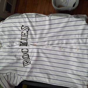 White and Black Striped Men's Shirt